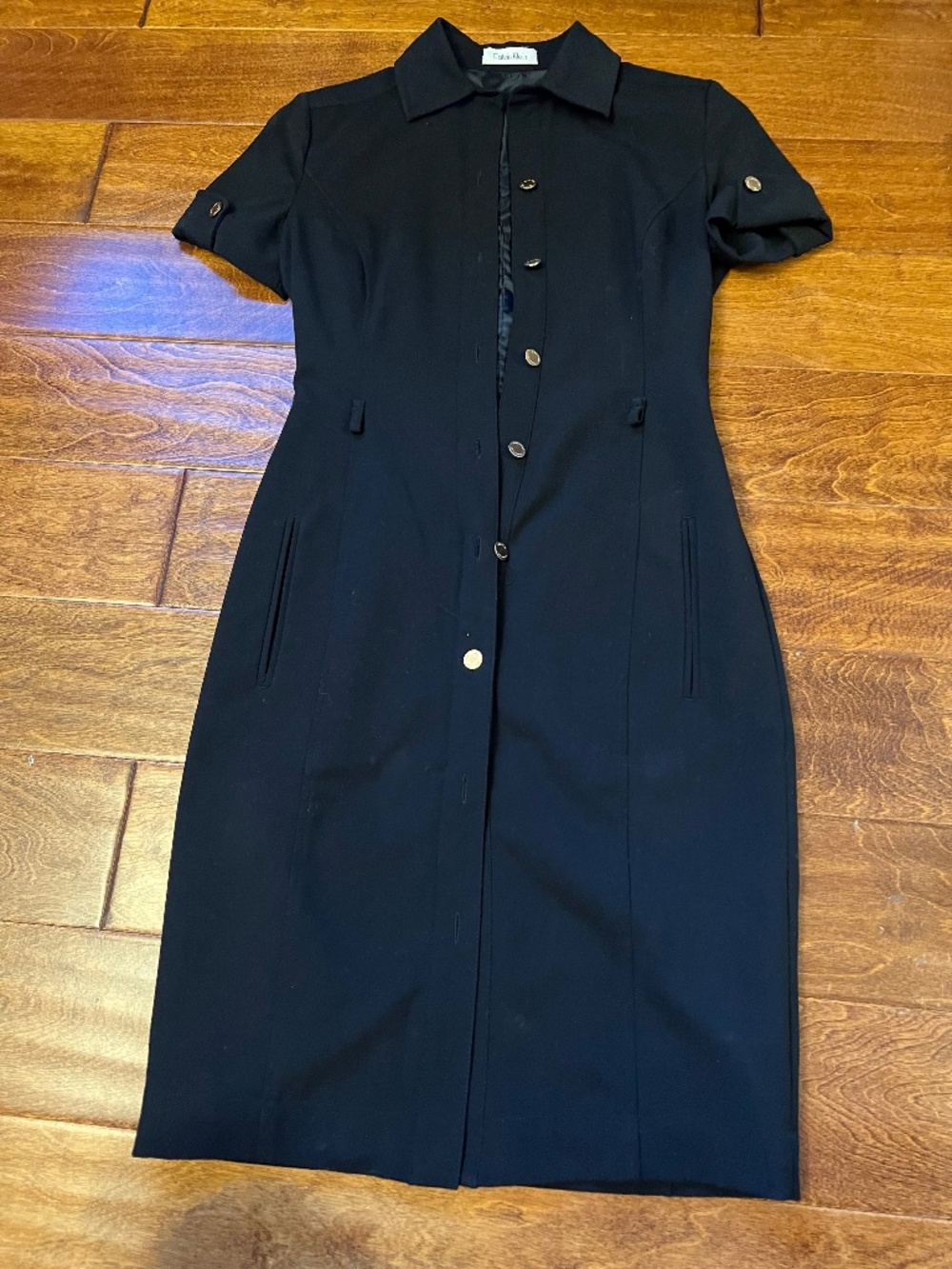 Calvin Klein black shirt dress